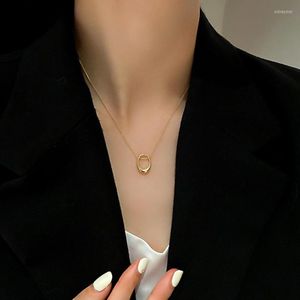 Anhänger Halsketten Einfachheit Schlüsselbein Jetzt 2023 Vintage Klassische Casual Kette Halskette Frauen Ästhetische Koreanische Mode Weiblich