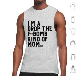 Men's Tank Tops Black Funny Drop The F-Bomb Kind Of Mom Mothers' Day Vest Sleeveless Adorable Blessed Boys Children Cool