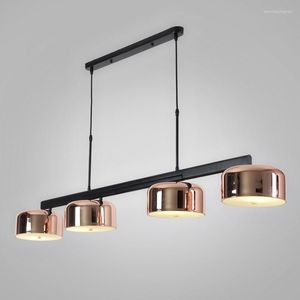 Pendant Lamps Modern Rectangular Lamp Hanging Chandelier Rose Red Ceiling Restaurant Bar Villa Fixture PA0465