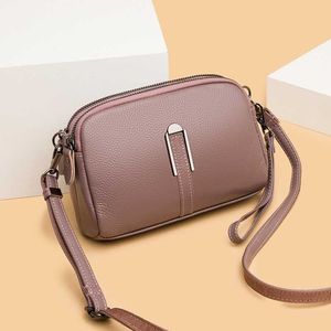 Väskor axel 2 läderförändring lyx kvinnor kvinnlig mode crossbody väska designer kvinnors dragkedja äkta arrangör liten handväska