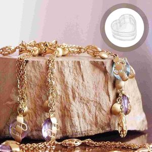 Present Wrap 5 PCS Hjärtformade lådor Studörhängen Valentine Ring Clear Jewelry