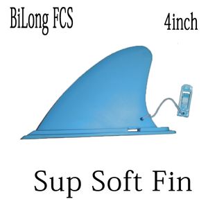 Sörf tahtaları est 4 inç sup sörf tahtası Beyaz su şişme kürek tahtası TPU Yumuşak Tail Fin Rafting Boat Fishing Pontoon Kayak Fin 230515