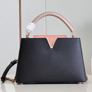 10A Designer Bag Counter Quality Capucines Handväskor Taurillon Leather Women Totes Two-Tone Purse