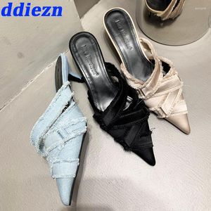 Designer new 23ss womens Dress Shoes Elegant Heels 2023 Female Fashion brand Pointed Shallow Ladies tacchi da donna