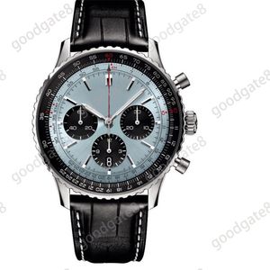 Мужские наручные часы 50 -мм сапфировые дизайнерские часы navitimer Leisure Designer Женщина мода полная функция хронограф роскошные часы Business Party XB010 C23