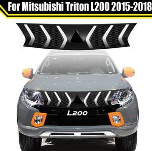 Mitsubishi Triton L200 2015 -2018用のオフロードカー変更スペアフロントバンパーグリル