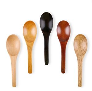 Wooden Spoon Breakfast Spoons Nice Soup Spoons Coffee Honey Tea Spoon Stirrer Kitchen Cooking Utensil Tool Teaspoon