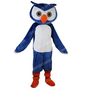 Simulazione Blue Owl Mascot Costumes Cartoon Carnival Unisex Adults Outfit Birthday Party Halloween Christmas Outdoor Outfit Suit