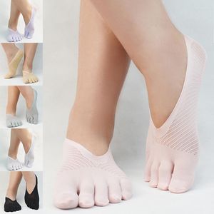 Calzini da donna che vendono cintura giarrettiera personalizzata in silicone antiscivolo versatile traspirante sottile sport creativo a cinque dita