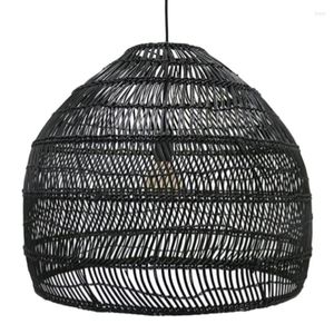 Aydınlatma Sistemi Rattan Lamba Kolye Hafif Vintage Asma LED Oturma Odası Yemek Ev Dekor Cafe Restoran Hanglamp