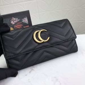 new Fashion Designers Wallets Luxurys Mens Women Leather Bags High Quality Classic Marmont Letters Girls Purses Original Box Digram Card Holder 443436