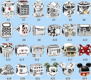 925 accessori con perline di fascino adatti a gioielli con ciondoli pandora Boy Girl Animal Robot Panda Beaded 10442