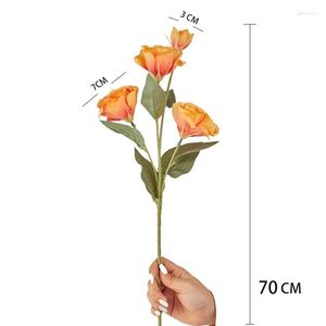 Dekorative Blumen, künstlich, 78,7 cm langer Stiel, 4 große Köpfe, Platycodon Grandiflorum, Blumenstrauß, Hochzeitstisch, Party, Vasen, Heim-DIY-Dekoration