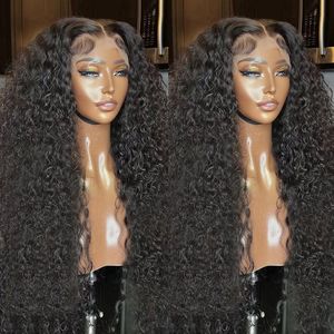 360 Lace Frontal Wig Natural Black Color Kinky Curly Short Bob Simulaiton Human Hair Wigs for Women Synthetic1