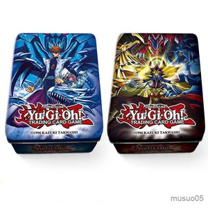 Card Games 100PCS Yu Gi Oh Japanese Anime 100 Different English Card Wing Dragon Giant Soldier Sky Dragon Flash Card Kids Toy Gift