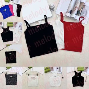 Summer Women Sticked Vest Hollow Letter Tanks Fashion Brand Sexy Bandeau Crop Tops
