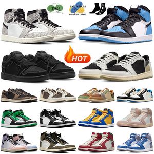 top popular Jumpman 1 high basketball shoes 1s designer sneakers low Olive Reverse Mocha Black Phantom Lost and Found UNC Washed Pink Skyline men women outdoor sports trainers 2023