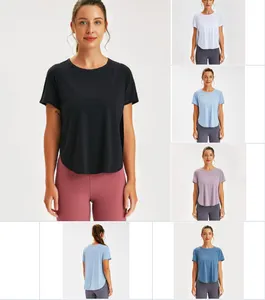 Lu Women Yoga T-shirt Canotta sportiva per fitness ad asciugatura rapida Canotta da jogging per palestra da corsa LL