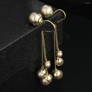 Studörhängen pärlor pendellkvinnor öron smycken tillbehör 2023 kvinnlig pärla mode