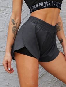 Latest elastic waistband mesh women's hot pants, yoga pants, running, fitness, leisure, loose and breathable, hidden zippered pockets, sports shorts, sportswear, underwear