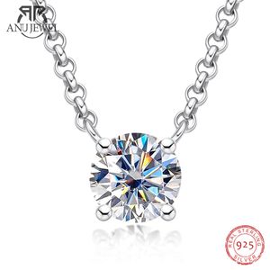 Anujewel d Color 1CT 2CT 3CT Moissanite Diamond 18K Goldメッキペンダントネックレス女性記念日ギフト卸売