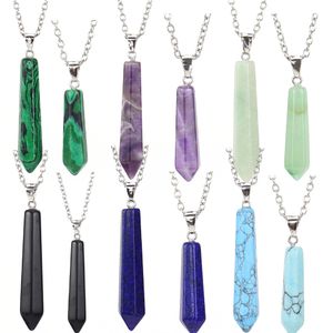 Sechseckiger Kugel-Naturstein-Anhänger, Rosenquarz-Kristall, Pendel, Chakra-Charms, Halskette, Reiki-Heilschmuck