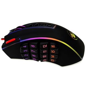 Camundongos Redragon M990 Mouse Gaming Dengan Tombol Samping Gamer Bisa Diprogram Presisi Tinggi 24000 DPI 16 Untuk PC MMO FPS 230515