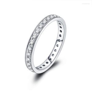 Cluster Rings Zhjiashun Classic 14k Белого золота Moissanite Diamond Farding Band 585 0,3CTTW для женщин -ювелирных изделий