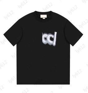 Mens T Shirts Designers Loose Tees Fashion Brands Classic Logo Three-dimensional Suede Foam Printed Short Sleeves Mans Clothing Tops 2 Colors 0206