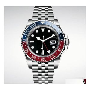 Kvinnors klockor Mens/Womens Matic Mechanical 40mm Watch 904L Rostfritt stål Blue Black Ceramic Sapphire Glass Super Luminous Wristw Dhcrr