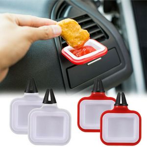 2PCS Portable Universal Sauce Holders Stand Dip Clip Car Ketchup Rack Basket Dipping Sauces Car Interior Car Styling Accessories