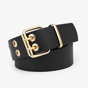 Belts Punk Women Alloy Buckle Gothic Jeans Ladies Silver Strap Female Personality Dress Waistband