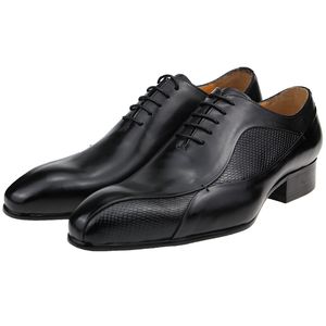 Erkek yüksekliği artan ayakkabılar beyefendi deri ayakkabılar smokin elbise ayakkabı klasik İngiliz tarzı dantelli ayakkabılar resmi ofis oxford