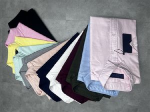 Neues Herren-Poloshirt aus Oxford-Baumwolle, kurzärmelig, Freizeithemd, Jugend, Business-Casual, weißes Hemd für Herren