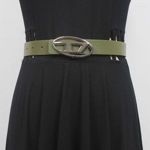 Belts Fashion Design Metal Buckle Belt Ladies Luxury Trend All-match Accessories Girdle Goth Y2k Girl Pu Leather Waistband For Women