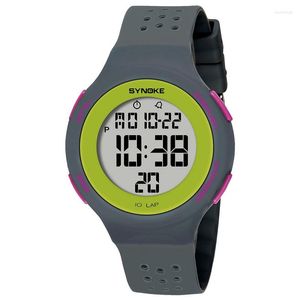 Relógios de pulso Synoke Big Dial Watch for Men Ultra-Thin Sports Watches Liderar Women Waterronet Electronic Clock Electronic Digital Relogio Masculino