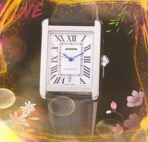 orologio da uomo a forma di rettangolo maschile di marca superiore 31MM * 41MM quadrante romano orologio da uomo in oro rosa con cinturino in argento da uomo 5tm orologio da polso meccanico automatico di design impermeabile da serbatoio