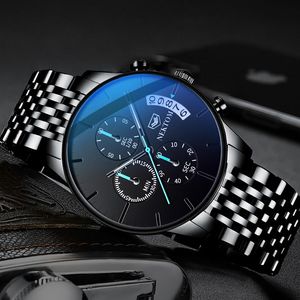 Wristwatches NEKTOM Top Brand Watches Mens 2023 Fashion Waterproof Business Luxury Steel Belt Quartz Wrist Watch Birthday Present