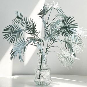 Dekorativa blommor Fem-gaffel Palm Fake Flower Simulation Plant spridd svansblad Phoenix Bambu Home Wedding Pography Decoration