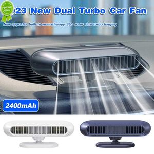 Car Electric Car Cooling Fan 360 Adjustable Bladeless Cooling Air Fan Brushless Motor Low Noise Automobile Vehicle Fan for Car