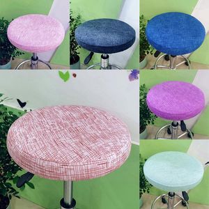 Chair Covers Round Elastic Cover Printed Table Seat Dustproof Office Protective Sleeve Home BarDecor Supplies