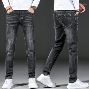 Men's Jeans Black Jens Men Regular Fit Stretch Jean Slim Straight 2023 Arrival Autumn Full Length Pants For Man Denim Trousers Fashion