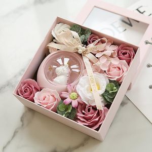 Dekoracyjne kwiaty okna Rose mydło kwiatowe pudełko tanabata walentynkowe Dzień Matki Creative Event Gift Diref