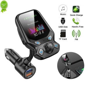 Samochód 1 szt. Bezprzewodowy nadajnik FM Auto Bluetooth 5.0 Odbiornik FM Nadajnik ładowarka mp3 Odtwarzacz Radio Adapter USB 2.4A Zestaw ładowarki