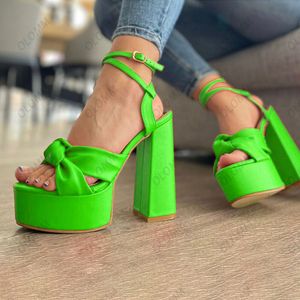 Olomm New Arrival Women Summer Sandals Chunky Heels Open Toe Pretty White Red Blue Ladies Party Shoes US Size 35 43 44 45 46 47