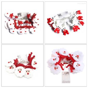 Strings 10/20-LED String Light Christmas Decorations Snowman Deer Heads Santa-Claus Lamp Drop