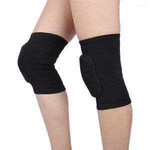 Knäskydd 1Pair Protective Sleeve Running Dancer Soft Breattable Elastic Men Kvinnor Yoga förtjockad svamp non slip pad för volleyboll