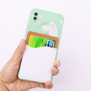 Sublimazione Back Sticker Portacarte in pelle PU per supporto mobile personalizzazione personalizzata vuota resistenza alle alte temperature per iPhone Android L01