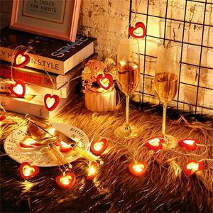 Saiten 3m Holz Liebe Lampe String Herz LED Lichter für Jahr Urlaub Hochzeit Home Party Dekoration Fee Schlafzimmer Dekor