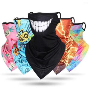 Bandanas szyi gaiter twarz szalik okładka motocyklowa maska ​​mężczyzn mężczyzn czapka ochrona przed słońcem bieganie BADACLAVA Bandana z pętlami ucha